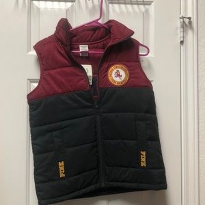 Pink collegiate collection ASU puffer jacket